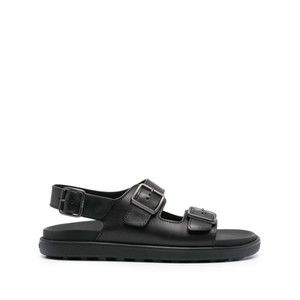 Tods Open Black Leather Sandals - NWT
